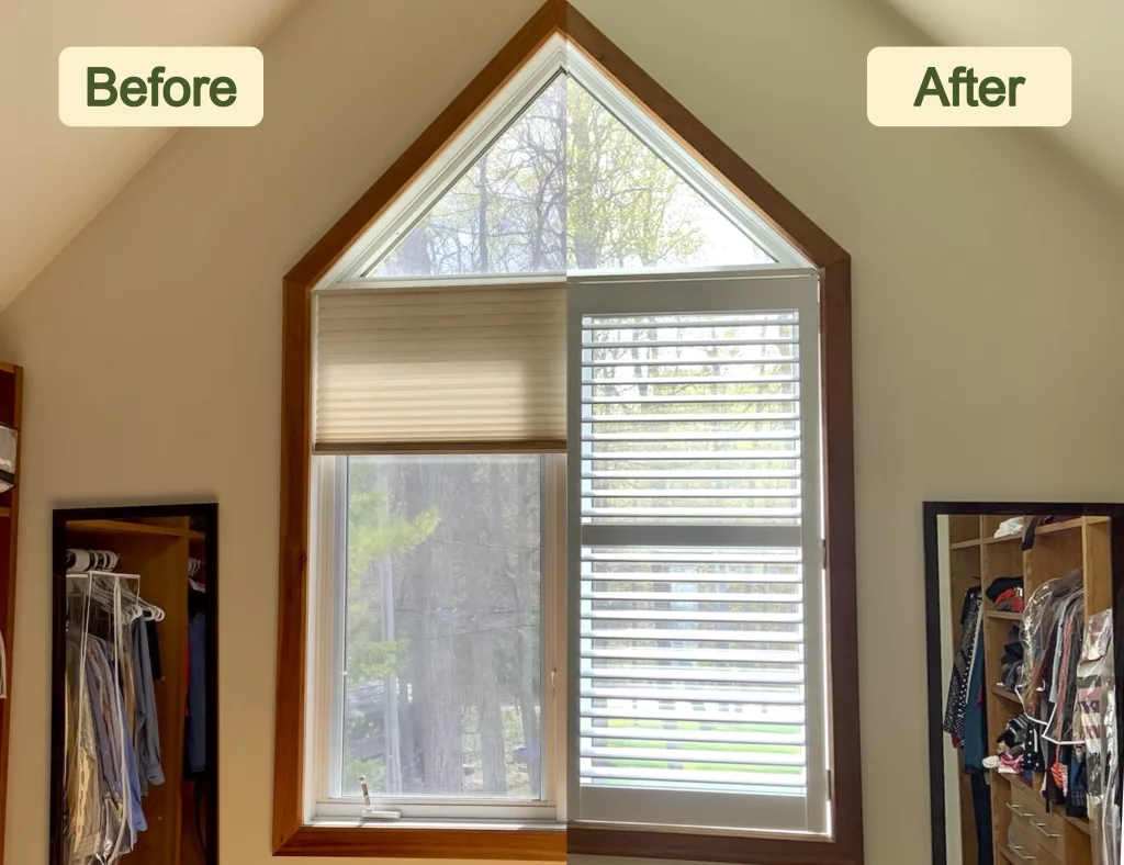 ShutterLux California Shutters before and after comparison